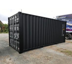 NEUER 20-Fuß-Seecontainer SCHWARZ, 33 m³, 24 t Nutzlast, inkl. Transport & Absetzen, sofort lieferbar