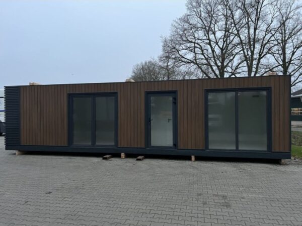 Wohncontainer 40 ft / 38,5 m², 2 Zimmer, Küche, Bad, terrassenfreundlich, sofort beziehbar
