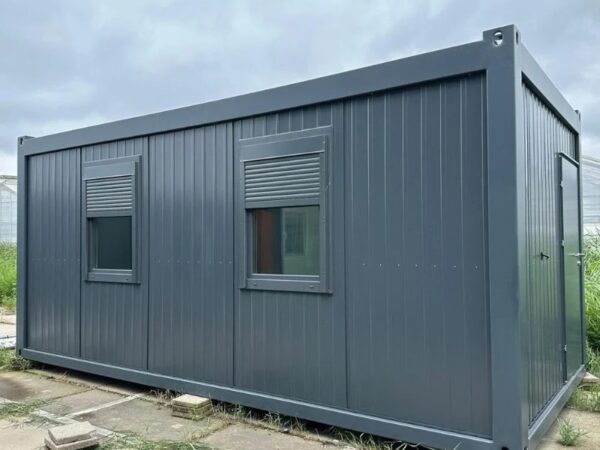 Lager-/Bürocontainer 6×3 m, RAL 7016, 60 mm Steinwolle, Elektro, Heizung, sofort nutzbar