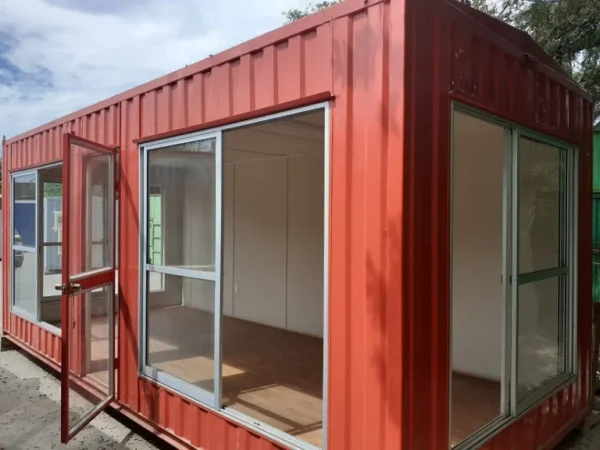 Modulare Verkaufseinheit – Sala de Venta modular aus Stahlprofilen, mit Wärmedämmung, Elektroinstallation und optionaler Klimaanlage, nach Maß oder in 20/40 Fuß