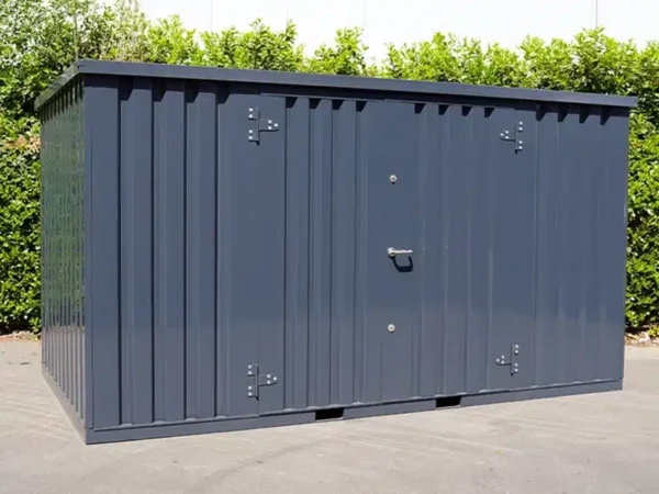 Faltbarer Container 4x2 m Anthrazit LL – Modularer Lagercontainer RAL 7016 zur Selbstmontage