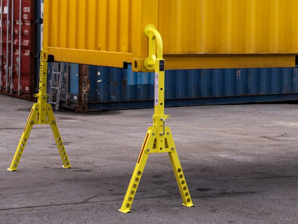 ConFoot CF14ST10 Containerstützen Set – 34 Tonnen Tragfähigkeit – Höhenverstellbare Containerbeine für Seecontainer (4 Stück)