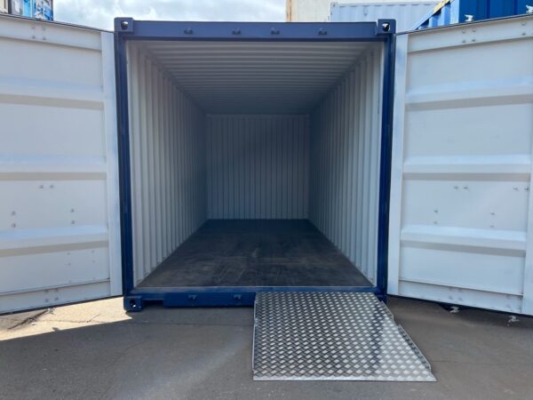 Container Verladerampe Aluminium 1500 kg – Breite Ausführung mit Seitenführung – Laderampe für Gabelstapler und Paletten